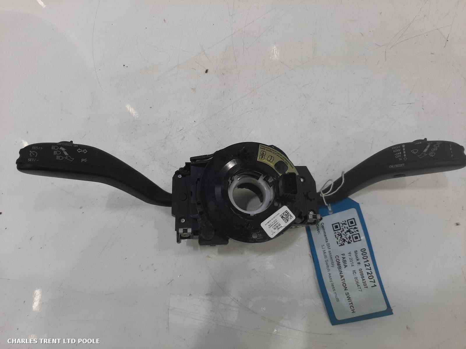 2014 - SKODA - FABIA - COMBINATION SWITCH (INDICATOR / LIGHT / WIPER STALK)