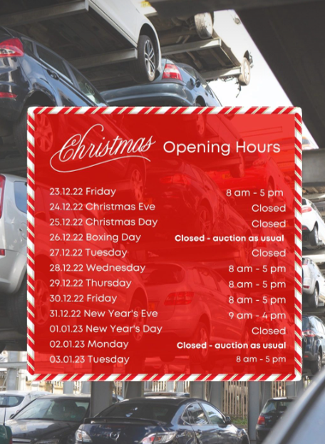 Christmas and New Year Opening Times