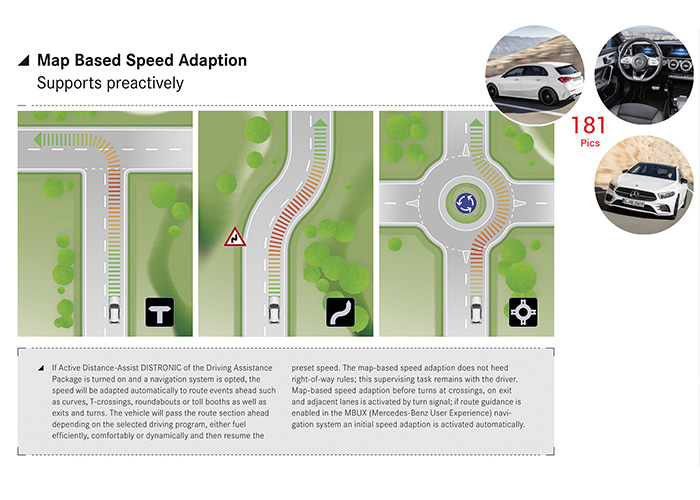 Mercedes Route-Based Speed Adjustment